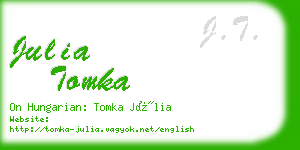 julia tomka business card